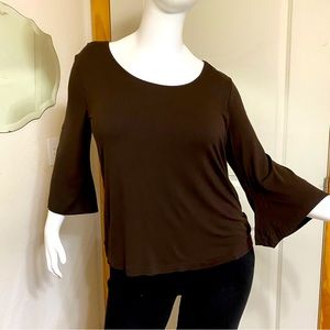 Chico’s brown bell sleeved tee